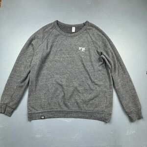 Alternative Earth Sweatshirt Men's XL Gray Pullover Fox Logo Fleece Crewneck